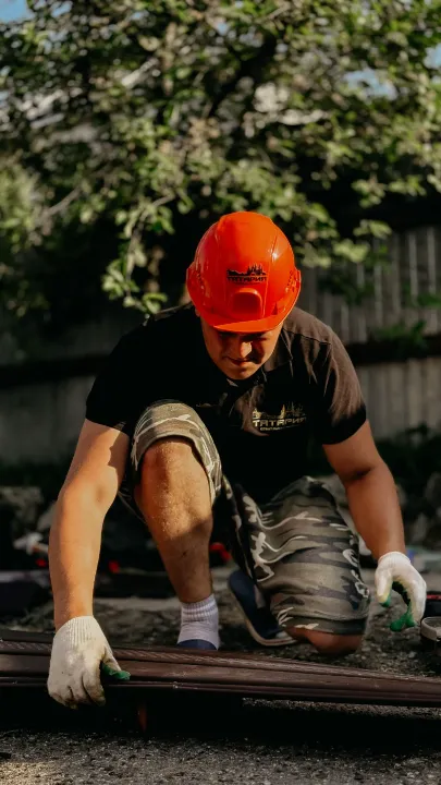 Pro working outdoors